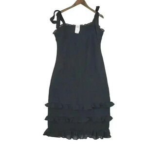 Abercrombie & Fitch Black Midi Dress